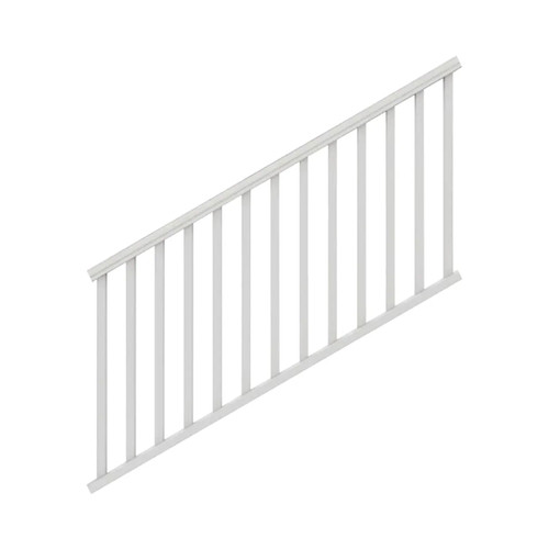 Traditional 6 ft. x 36 in. PolyComposite Stair Rail Kit without Brackets - White