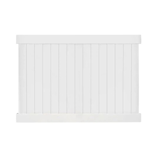 6 ft. x 8 ft. Vinyl Privacy Panel Fence Kit - White
