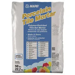 50 lb. Porcelain Thinset Mortar - White