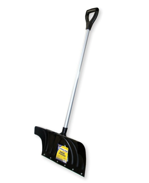G-FORCE 18" POLY SNOW SHOVEL "PRO GRADE" D-GRIP STEEL HANDLE METAL EDGE