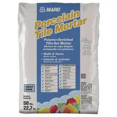 50 lb. Porcelain Gray Thinset Tile Mortar