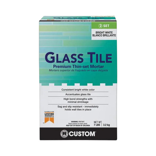 7 lb. GlassTile Premium Thinset Mortar - White