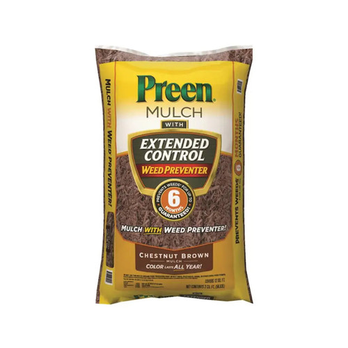 2 cu. ft. Mulch Plus Weed Control - Brown