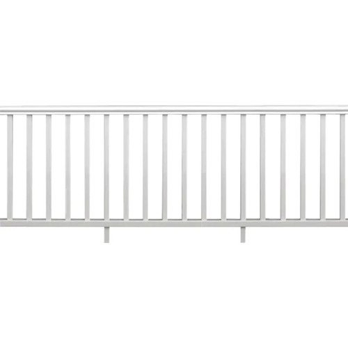 Traditional 8 ft. x 36 in. White PolyComposite Rail Kit without Brackets