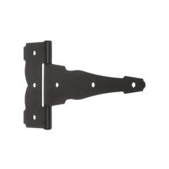 8 in. x 5.5 in. Heavy-Duty Decorative Tee Hinge - Black