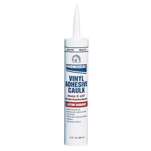 Phenoseal Does It All White Exterior/Interior Vinyl Adhesive Caulk 10-oz.