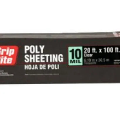 Grip Rite 10 mil 20 x 100 Clear Poly Sheeting