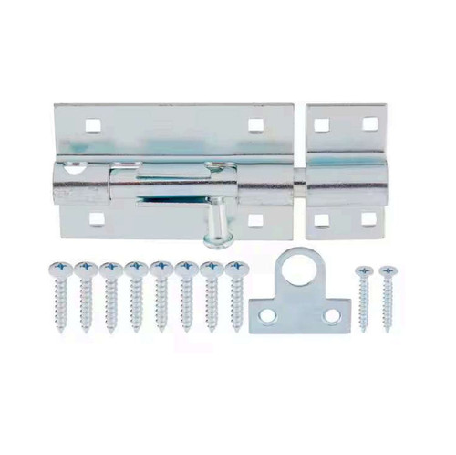 G-FORCE 43038 8 in. Pad-Lockable Barrel Bolt Zinc Plated