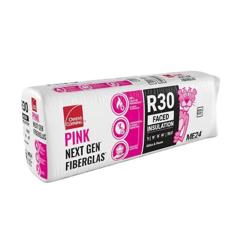 OWENS CORNING R30 16 in. x 48 in. Unfaced Fiberglass Insulation Batt 53SQ FT