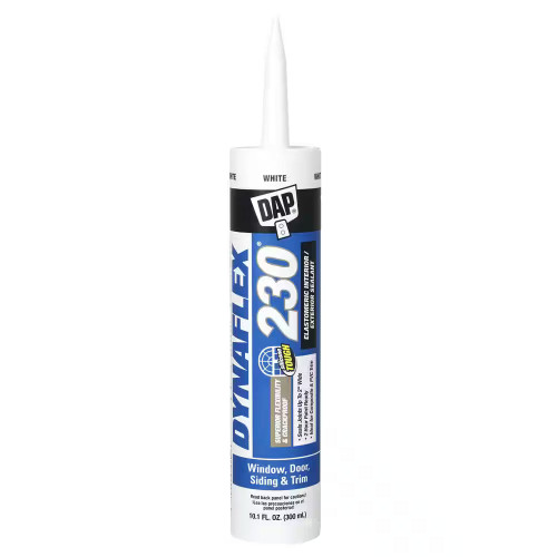 DAP Dynaflex 230 White Premium Elastomeric Exterior/Interior Window, Door and Trim Sealant 10.1 oz.