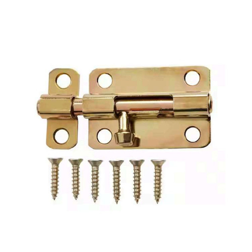 G-FORCE 43026 6 in. Barrel Bolt Brass Plated Steel