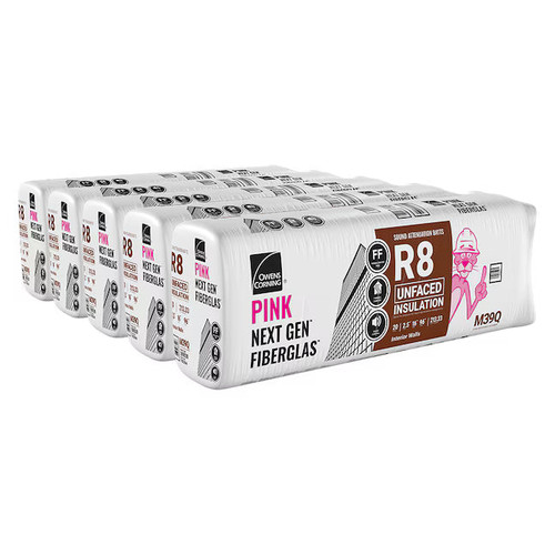 OWENS CORNING R8 16 in. x 96 in. Unfaced Fiberglass Batt Insulation 213SQ FT