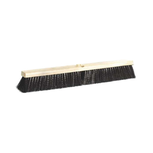 DQB 10642 18 in. Black Poly Pro All Purpose Floor Sweep 3 in. Trim 2-Threaded Holes