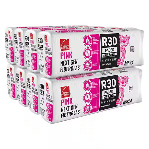 OWENS CORNING R30 16 in. x 48 in. Faced Fiberglass Insulation Batt 59SQ FT