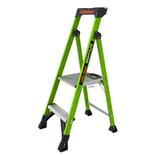 LITTLE GIANT 15394-001 MightyLite IA 4 ft. 300 lb. Rated Fiberglass Stepladder