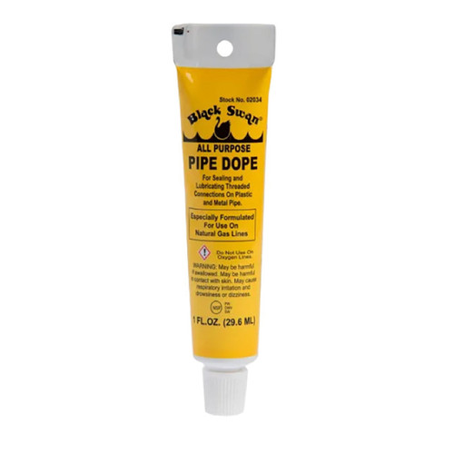 BLACK SWAN 02034 All Purpose Pipe Dope (Yellow), 1 fl. oz. Hang Tube