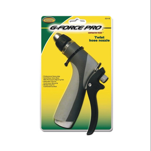 G-FORCE 53118 Pistol Grip Hose Nozzle With Twist Tip Carded