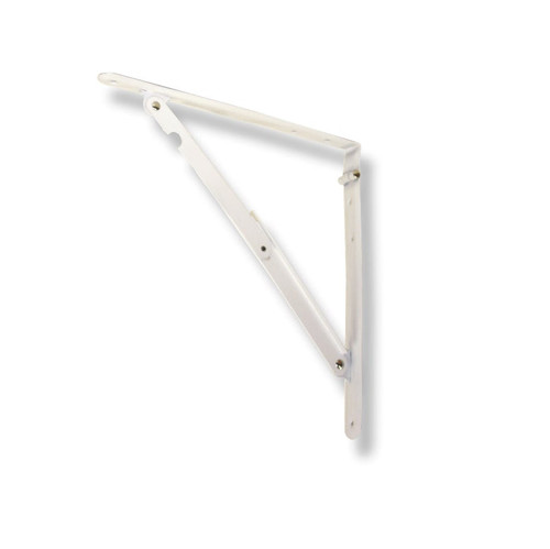 G-FORCE 41273 12 in. x 12 in. White Folding Shelf Brackets (2PC) With Screws