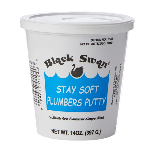BLACK SWAN 01040 Stay Soft Plumber's Putty, 14 oz.