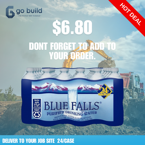 BLUE FALLS Purified Water 16.9 OZ 24/pack