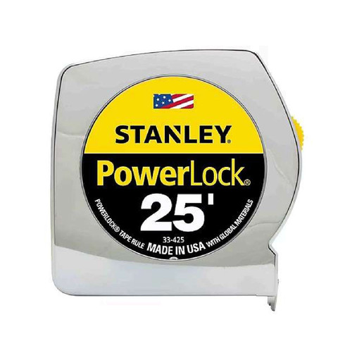 STANLEY 33-425 PowerLock® Tape Measure Metal Case -  25 ft. x 1 in.