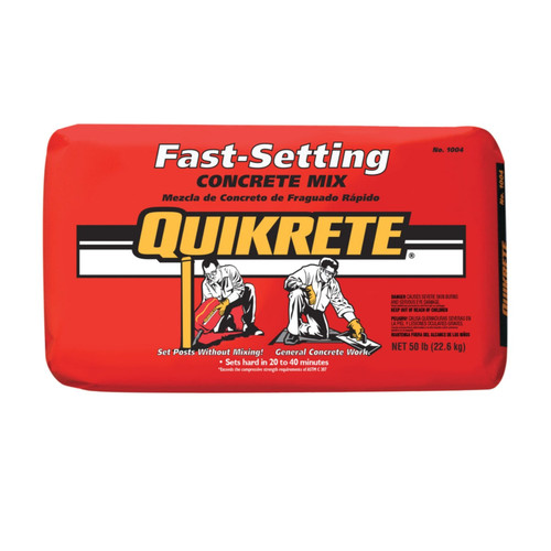 QUIKRETE 100450 Fast-Setting Concrete Mix, 50lb