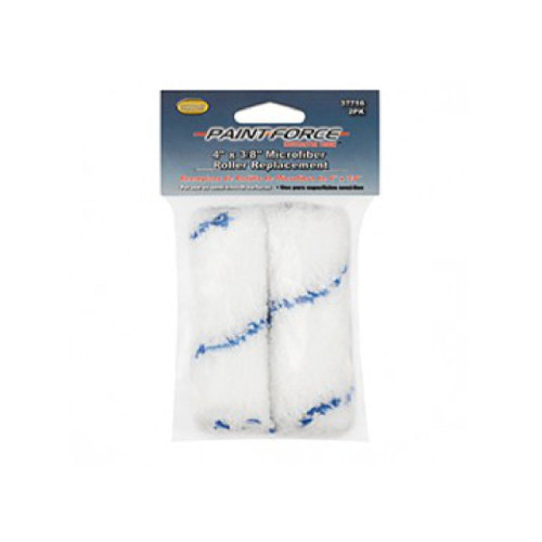 PAINT-FORCE 37716 4 in. x 3/8 in. Nap Microfiber Mini Roller Refill (2-Pack)