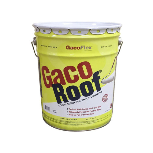 GACO GRAY GR1600-5 5 gal. Silicone Roof Coating, Gray