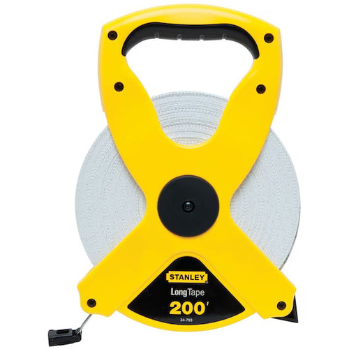 STANLEY 34-793 Open Reel Fiberglass Long Tape - 200 ft. x 1/2 in.