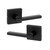 KWIKSET 720HFLSQT514CP Halifax Square Matte Black Hall/Closet Passage Door Lever
