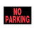 HILLMAN 839902 8 in. x 12 in. No Parking Sign, Black and Red, Plastic