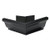 5 in. Aluminum K-Style Miter Out side Corner Black
