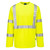 PORTWEST S199YERL - Hi-Vis Pocketless T-Shirt L/S - Yellow - L