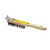 G-FORCE 44455  4 in. x 11 in. Wood Handle Steel Wire Brush With Scraper