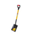 G-Force Square Point Shovel 43 in. Fiberglass D-Handle Rubber Grip