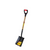 G-Force Square Point Shovel 43 in. Wood D-Handle Rubber Grip