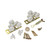 1500 Series Plated Steel Pocket Door Replacement Hardware Set