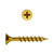 #8 x 3 in. Philips Bugle-Head Coarse Thread Gold Screws (5 lb.)