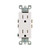 Duplex Electrical Outlet 15A Decora Tamper-Resistant - White