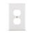 1-Gang Midway Duplex Outlet Nylon Wall Plate - White