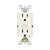 15 Amp Self-Test SmartlockPro Slim Duplex GFCI Outlet - White