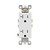 Decora 20 Amp Ultrasonic Tamper Resistant Duplex Outlet - White
