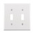 2-Gang Toggle Wall Plate - White