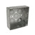 4 in. Square Electrical Box with Raised Ground