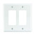 Wall Plate - 2 Gang Decora - White
