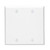 Wall Plate - 2 Gang Blank - White