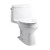 Sata Rosa Comfort Height 1-Piece 1.28 GPF Compact Single Flush Elongated Toilet - White
