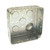 2-Gang Square Electrical Box with Raised Ground