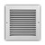 8 in. x 8 in. Steel Return Air Grille - White