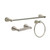 Foundations 3-Piece Bath Hardware Set with 18 in. Towel Bar - Brushed Nickel